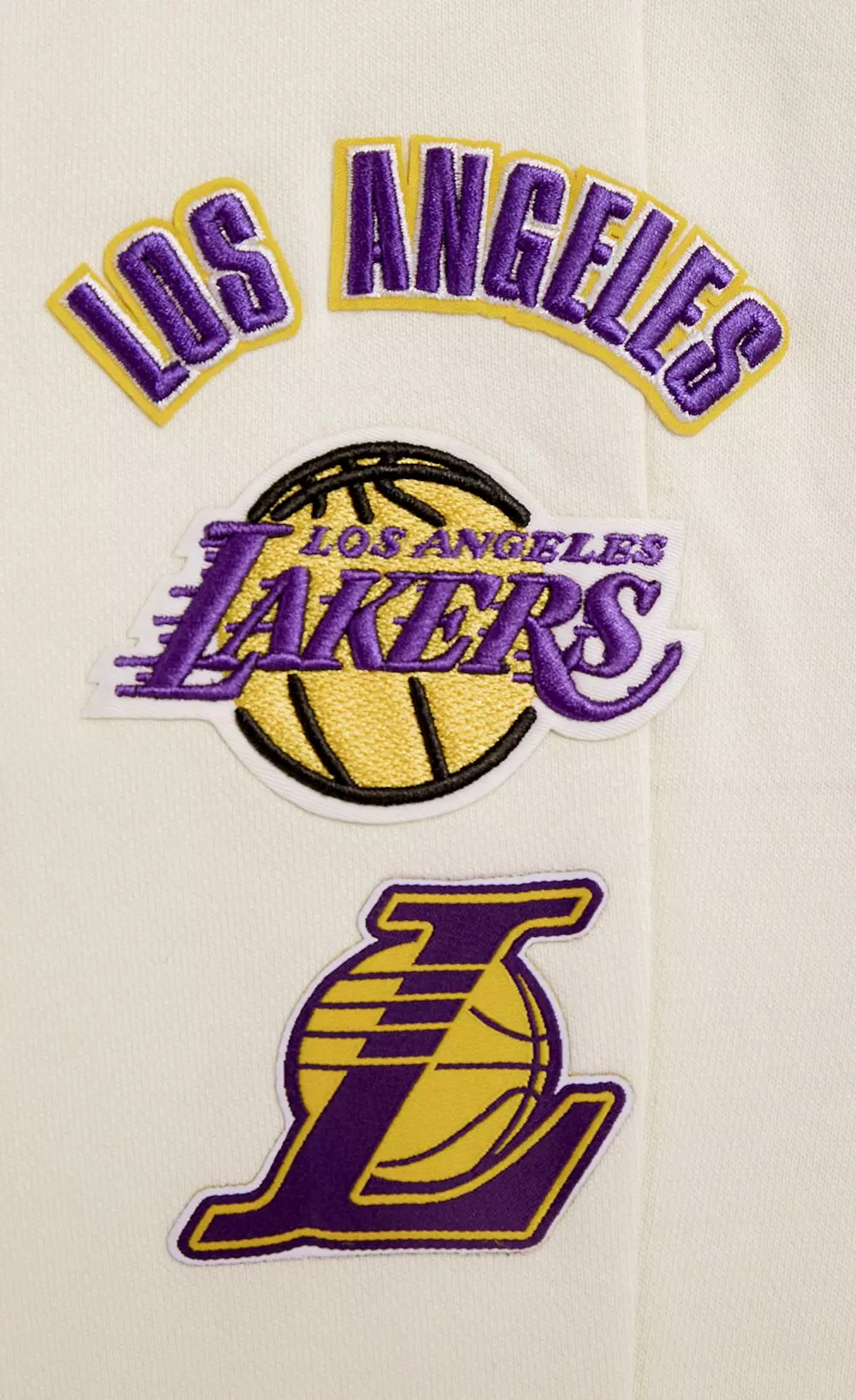 Pro Standard Women's Los Angeles Lakers Retro Classic Fleece Sweatpants - Eggshell - EGGSHELL
