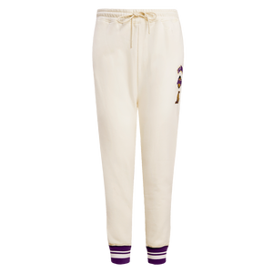 Pro Standard Women's Los Angeles Lakers Retro Classic Fleece Sweatpants - Eggshell