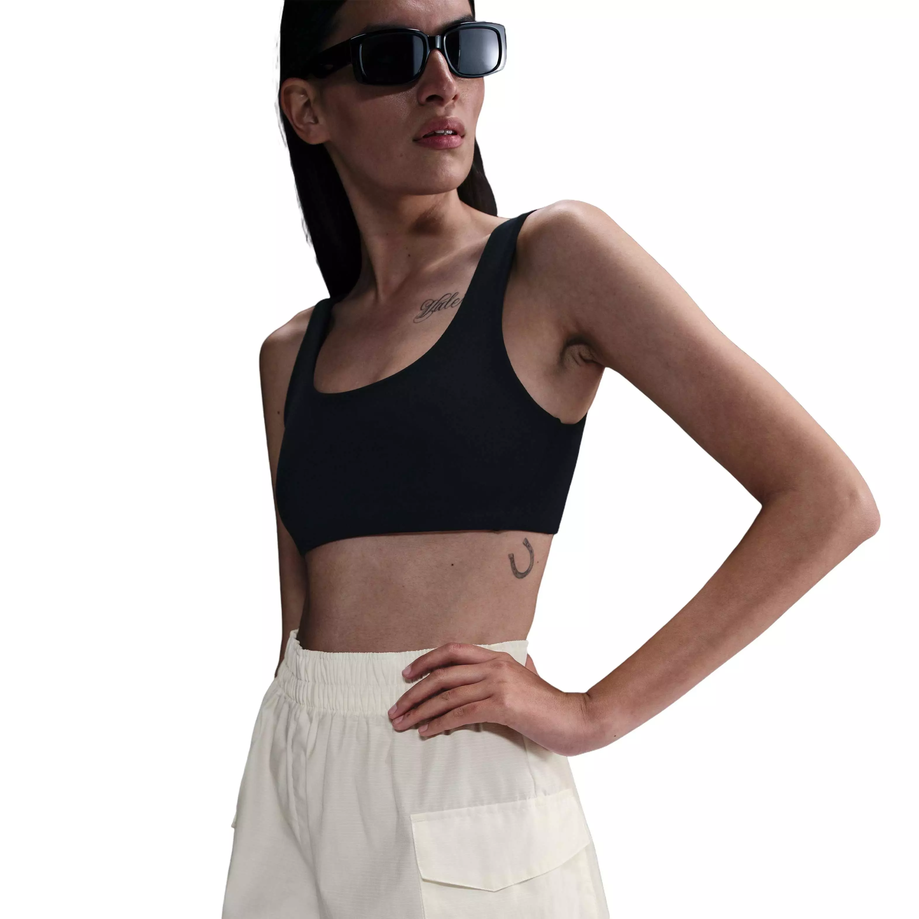 Nike Women's Sportswear Essential Woven High-Waisted 5" Cargo Shorts - WHITE