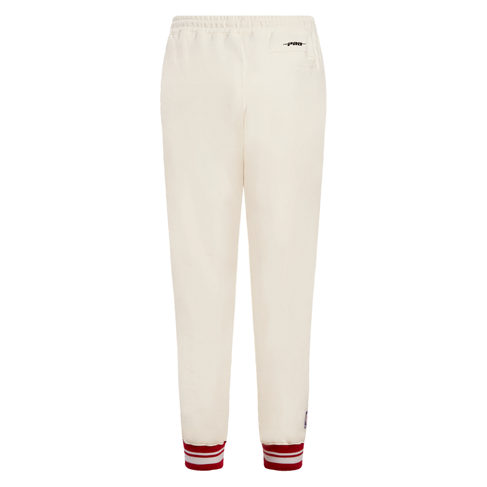 Pro Standard Women's Chicago Bulls Retro Classic Fleece Sweatpants - Eggshell - EGGSHELL Thumbnail View 2
