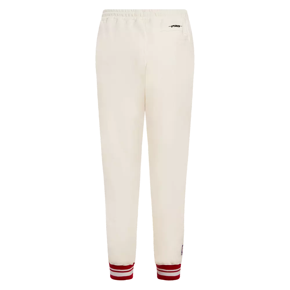 Pro Standard Women's Chicago Bulls Retro Classic Fleece Sweatpants - Eggshell - EGGSHELL