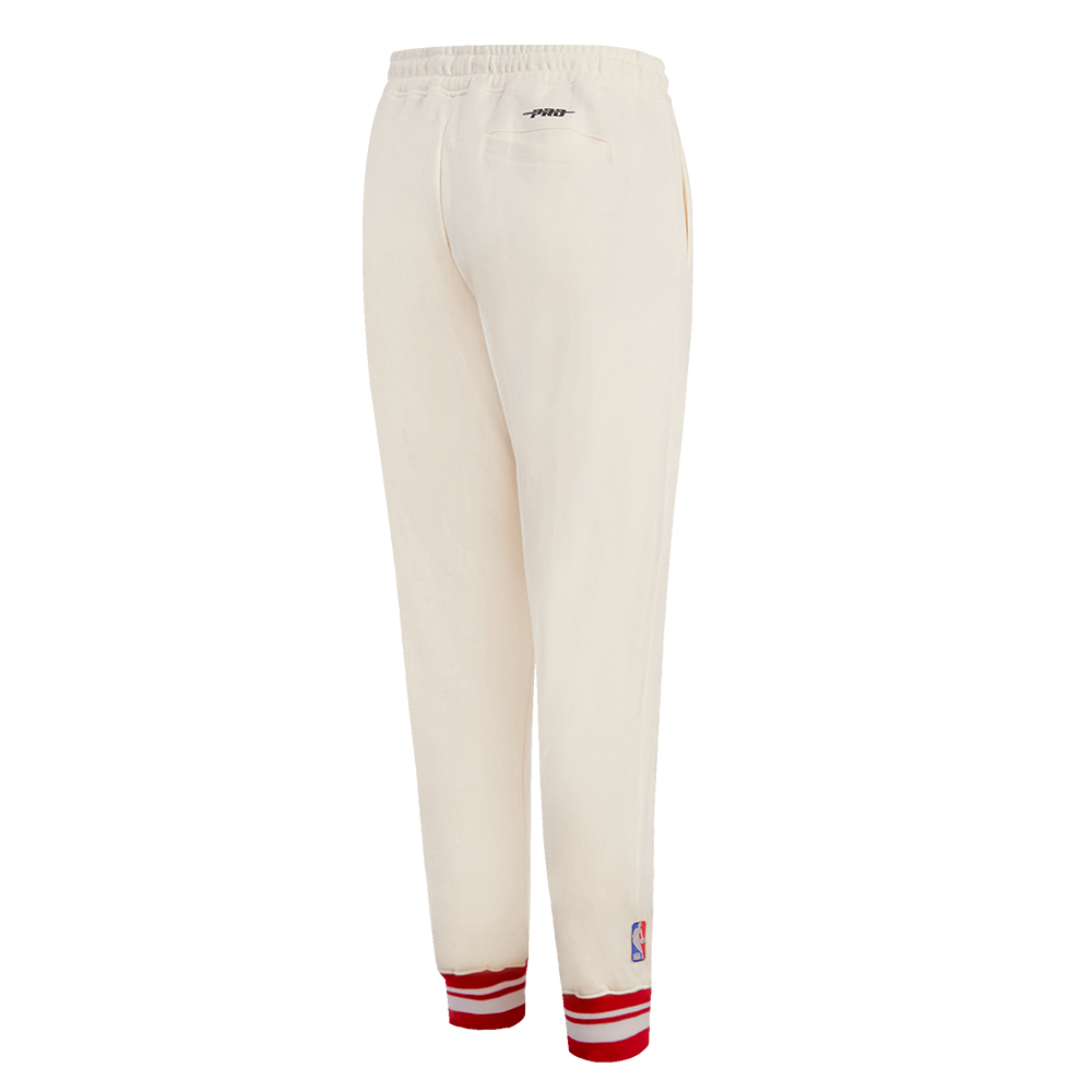 Pro Standard Women's Chicago Bulls Retro Classic Fleece Sweatpants - Eggshell - EGGSHELL Thumbnail View 4
