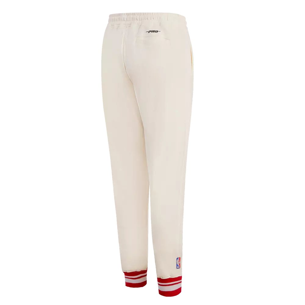 Pro Standard Women's Chicago Bulls Retro Classic Fleece Sweatpants - Eggshell - EGGSHELL