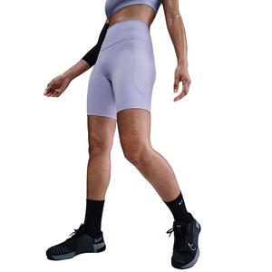 Nike Women's One Dri-FIT High-Waisted 8" Biker Shorts with Pockets -Purple
