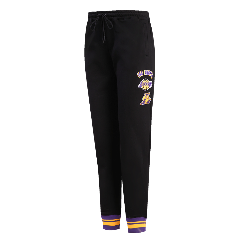 Pro Standard Women's Los Angeles Lakers Retro Classic Fleece Sweatpants - Black/Purple - BLACK/PURPLE Thumbnail View 3