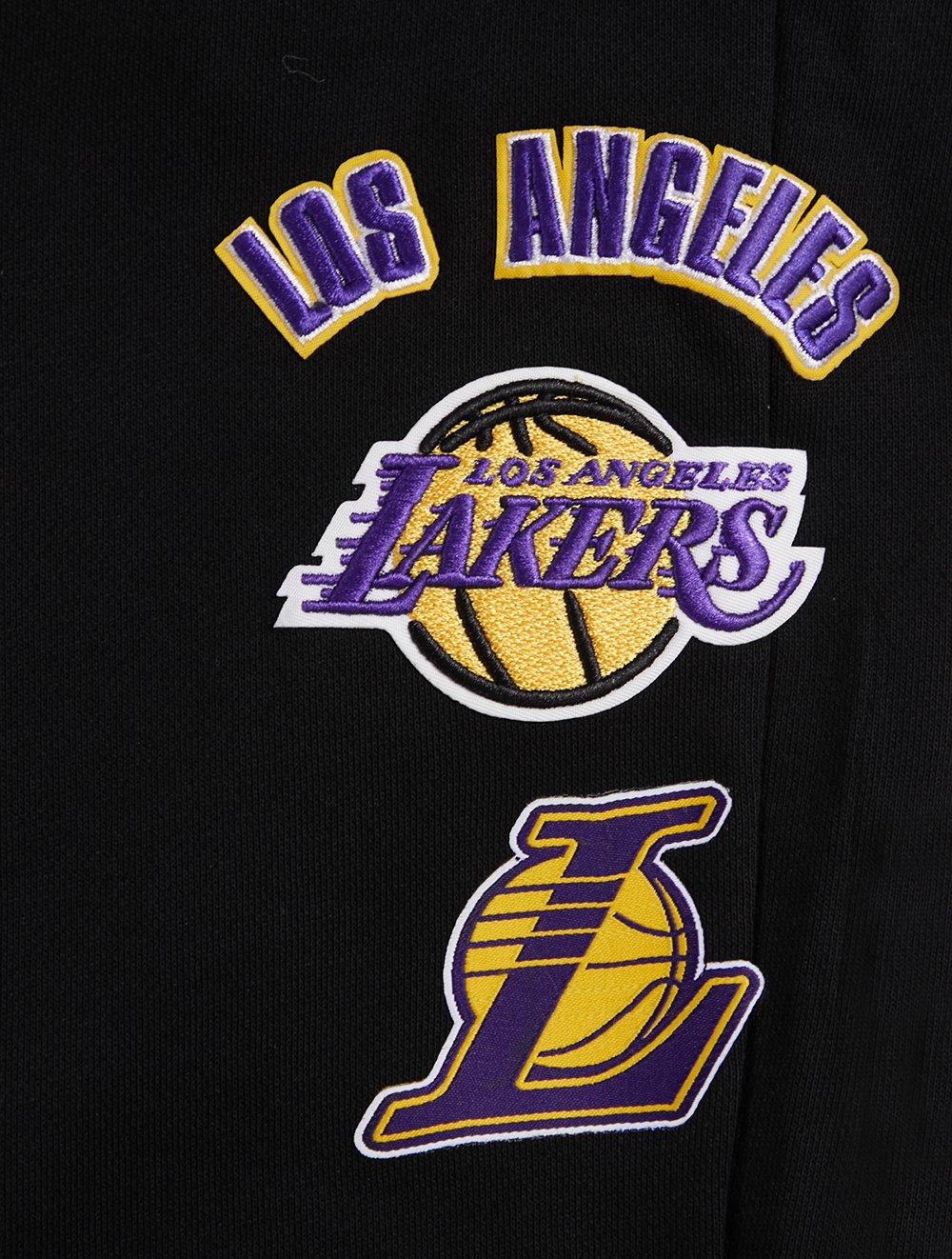 Pro Standard Women's Los Angeles Lakers Retro Classic Fleece Sweatpants - Black/Purple - BLACK/PURPLE Thumbnail View 5