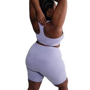Nike Women's One High-Waisted Dri-FIT 8" Biker Shorts with Pockets -Purple