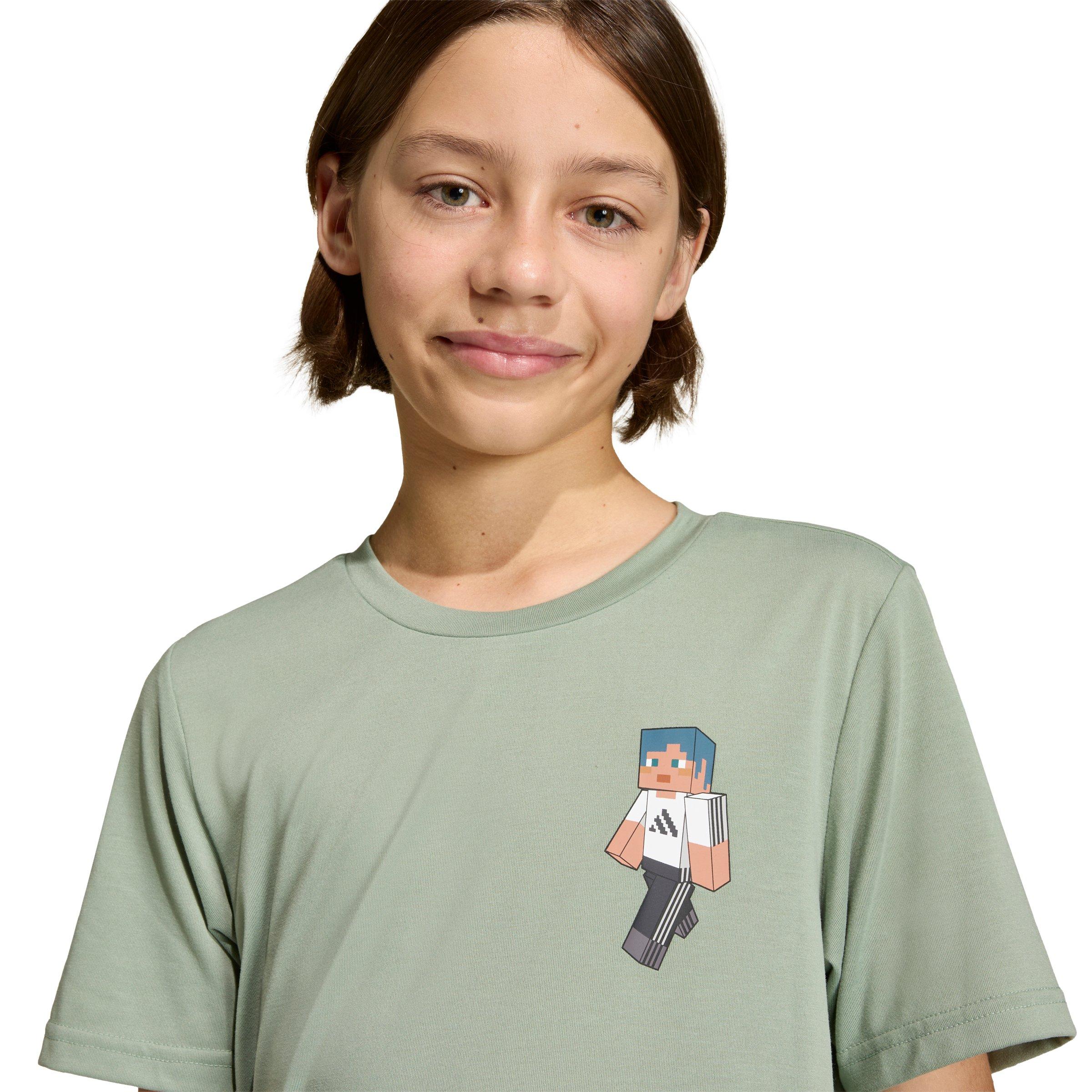 adidas Minecraft Training Big Kids' Light Green T-Shirt