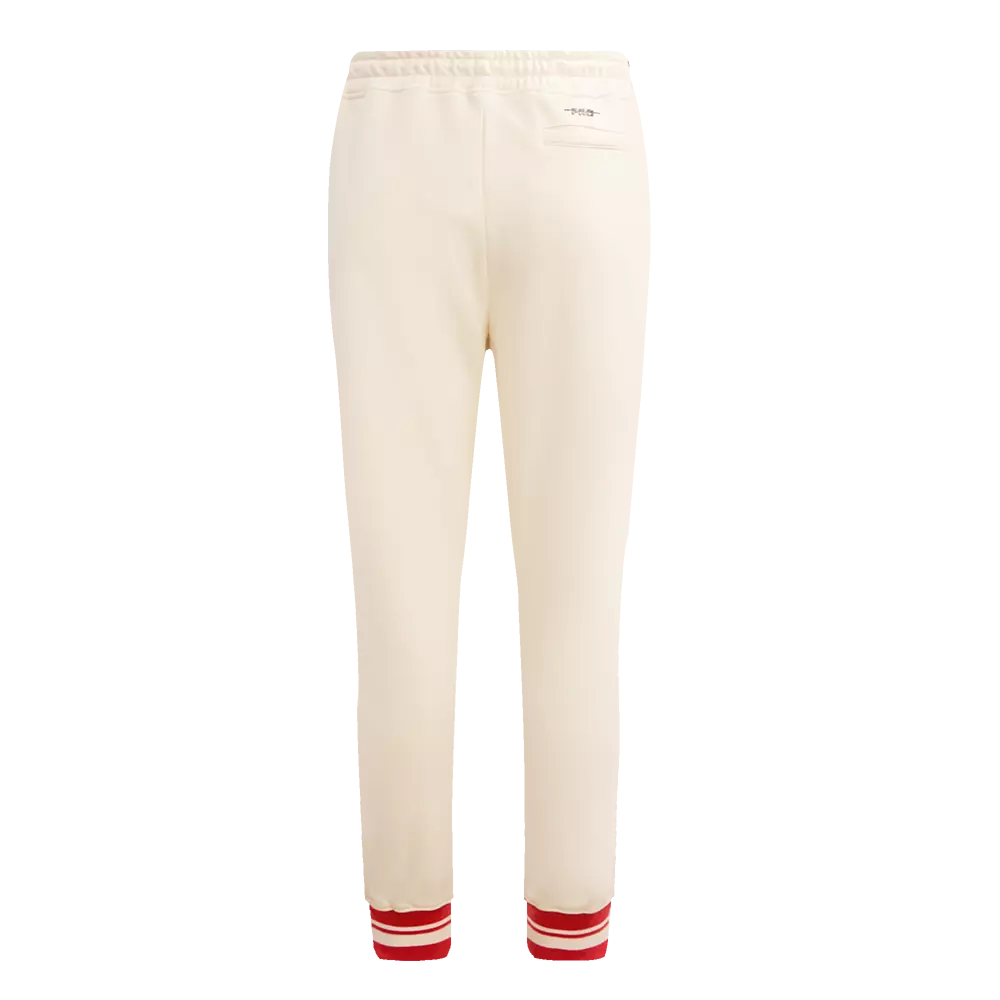 Pro Standard Women's Atlanta Hawks Retro Classic Fleece Sweatpants - Eggshell - EGGSHELL