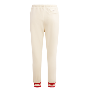 Pro Standard Women's Atlanta Hawks Retro Classic Fleece Sweatpants - Eggshell