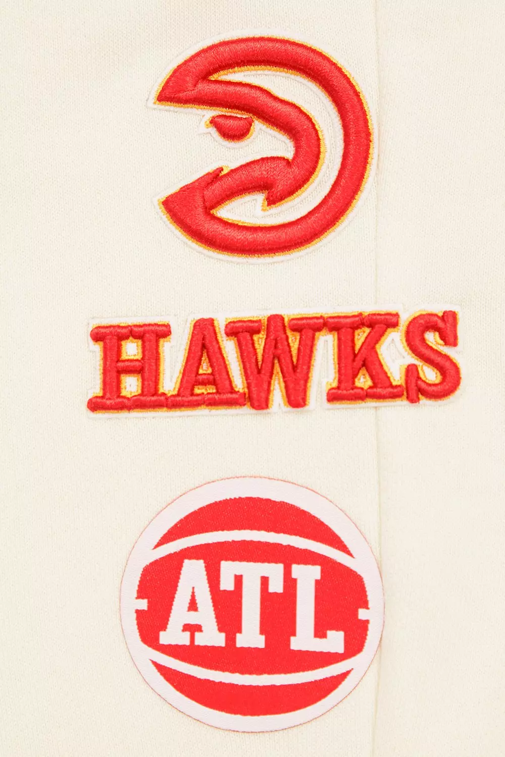 Pro Standard Women's Atlanta Hawks Retro Classic Fleece Sweatpants - Eggshell - EGGSHELL