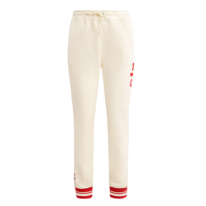 Pro Standard Women's Atlanta Hawks Retro Classic Fleece Sweatpants - Eggshell