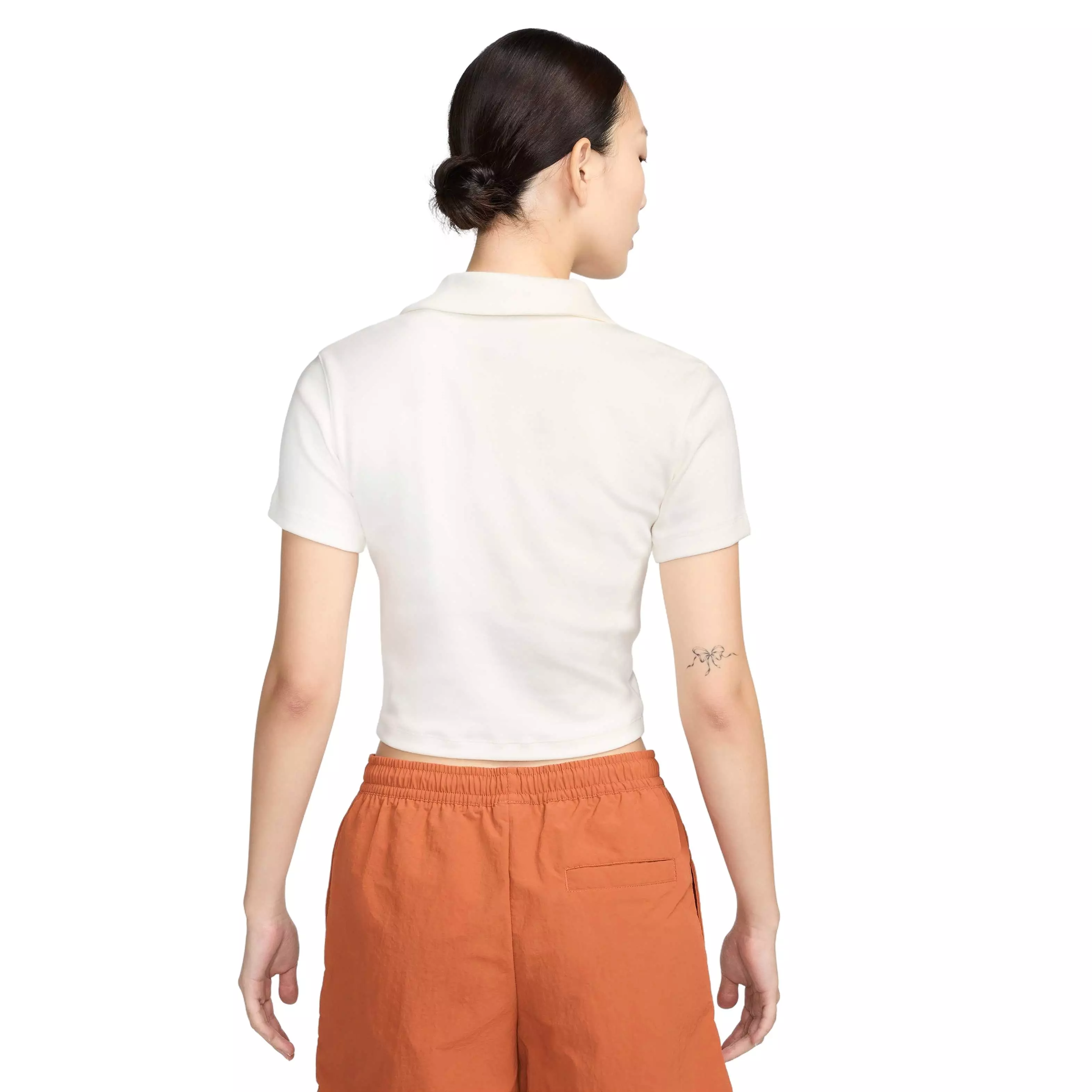 Nike Women's Sportswear Essential Short-Sleeve Polo - WHITE