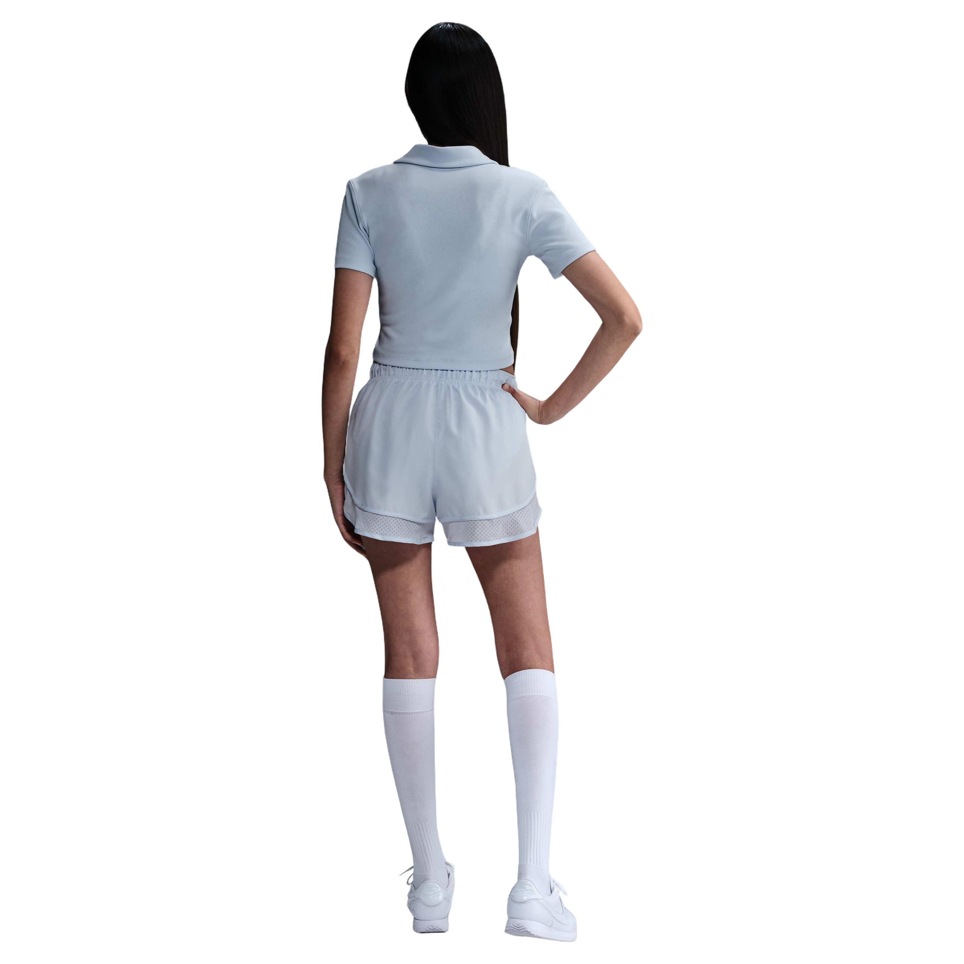 Nike Women's Sportswear Essential Short-Sleeve Polo Top - BLUE Thumbnail View 5