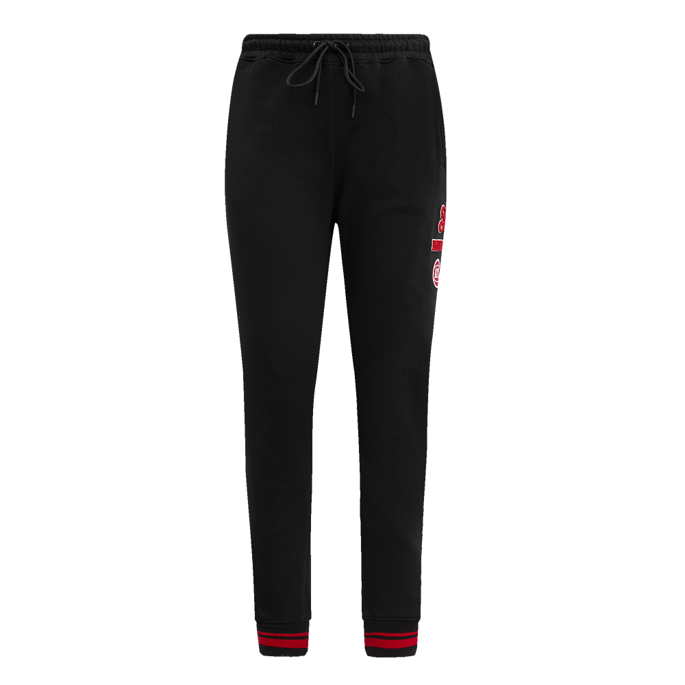 Pro Standard Women's Atlanta Hawks Retro Classic Fleece Sweatpants - Black/Red - BLACK/RED Thumbnail View 1