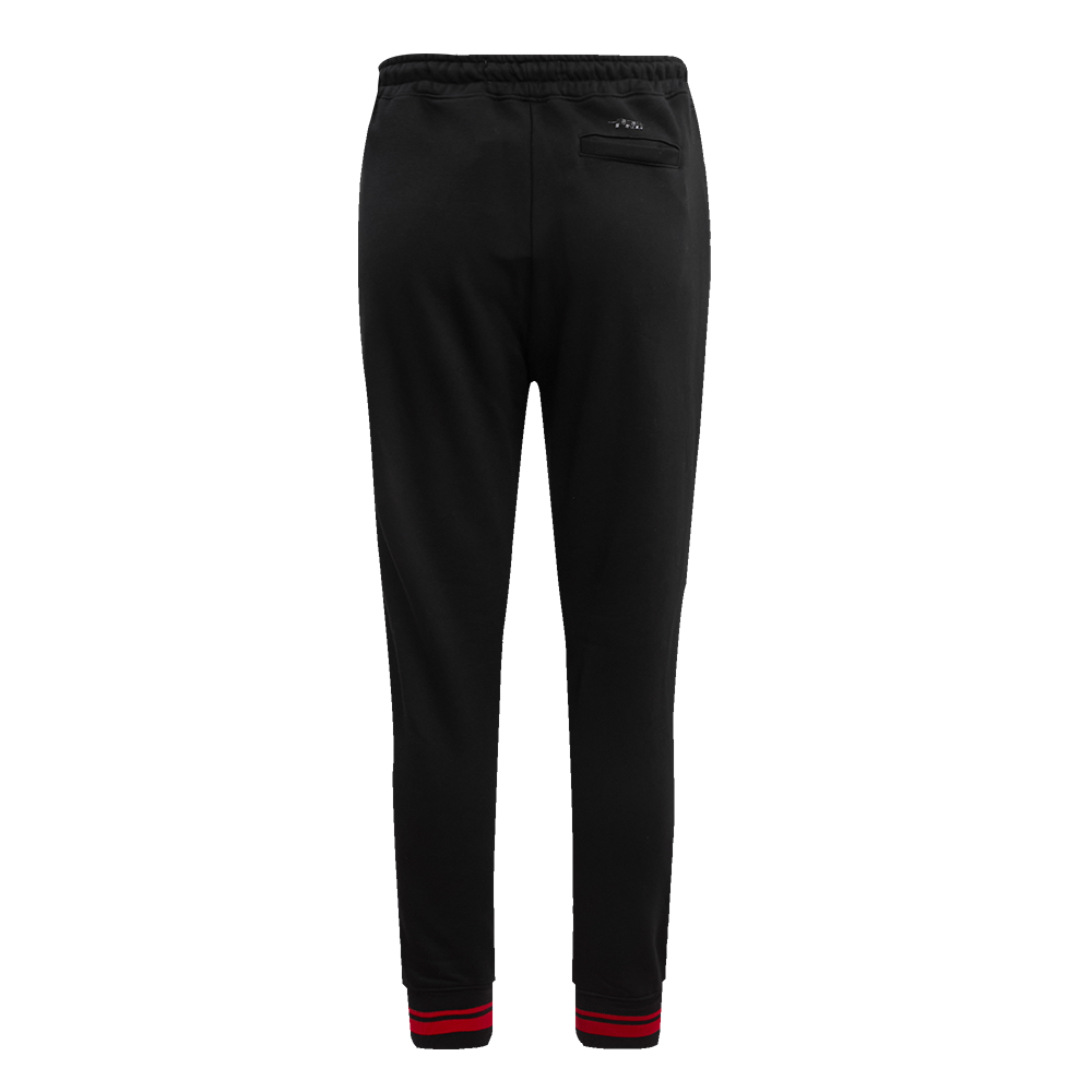 Pro Standard Women's Atlanta Hawks Retro Classic Fleece Sweatpants - Black/Red - BLACK/RED Thumbnail View 2