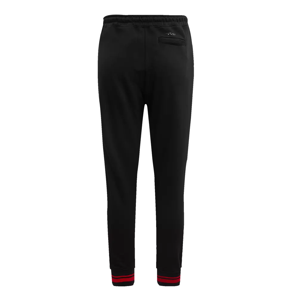 Pro Standard Women's Atlanta Hawks Retro Classic Fleece Sweatpants - Black/Red - BLACK/RED