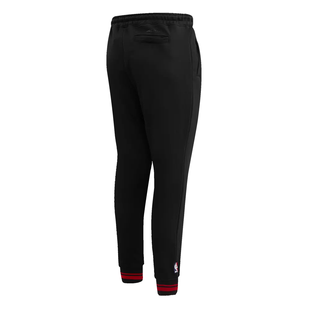 Pro Standard Women's Atlanta Hawks Retro Classic Fleece Sweatpants - Black/Red - BLACK/RED