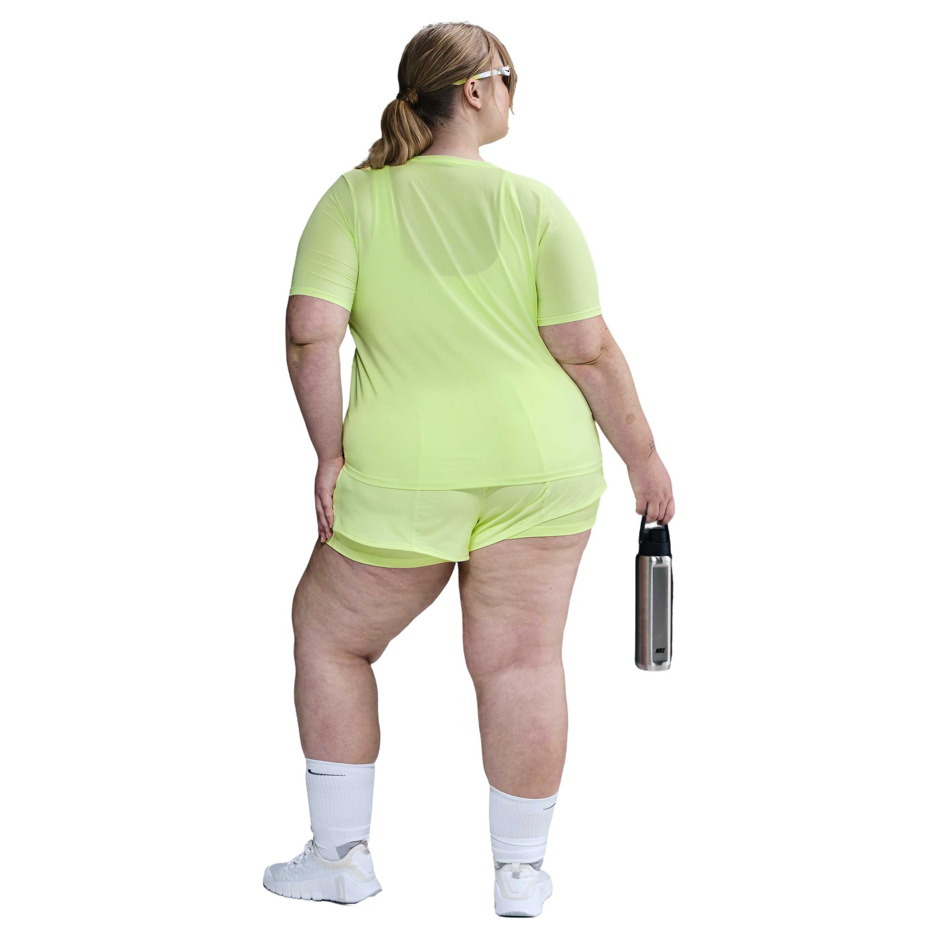 Nike Women's One Dri-FIT Classic Short-Sleeve Top - Yellow - YELLOW Thumbnail View 2