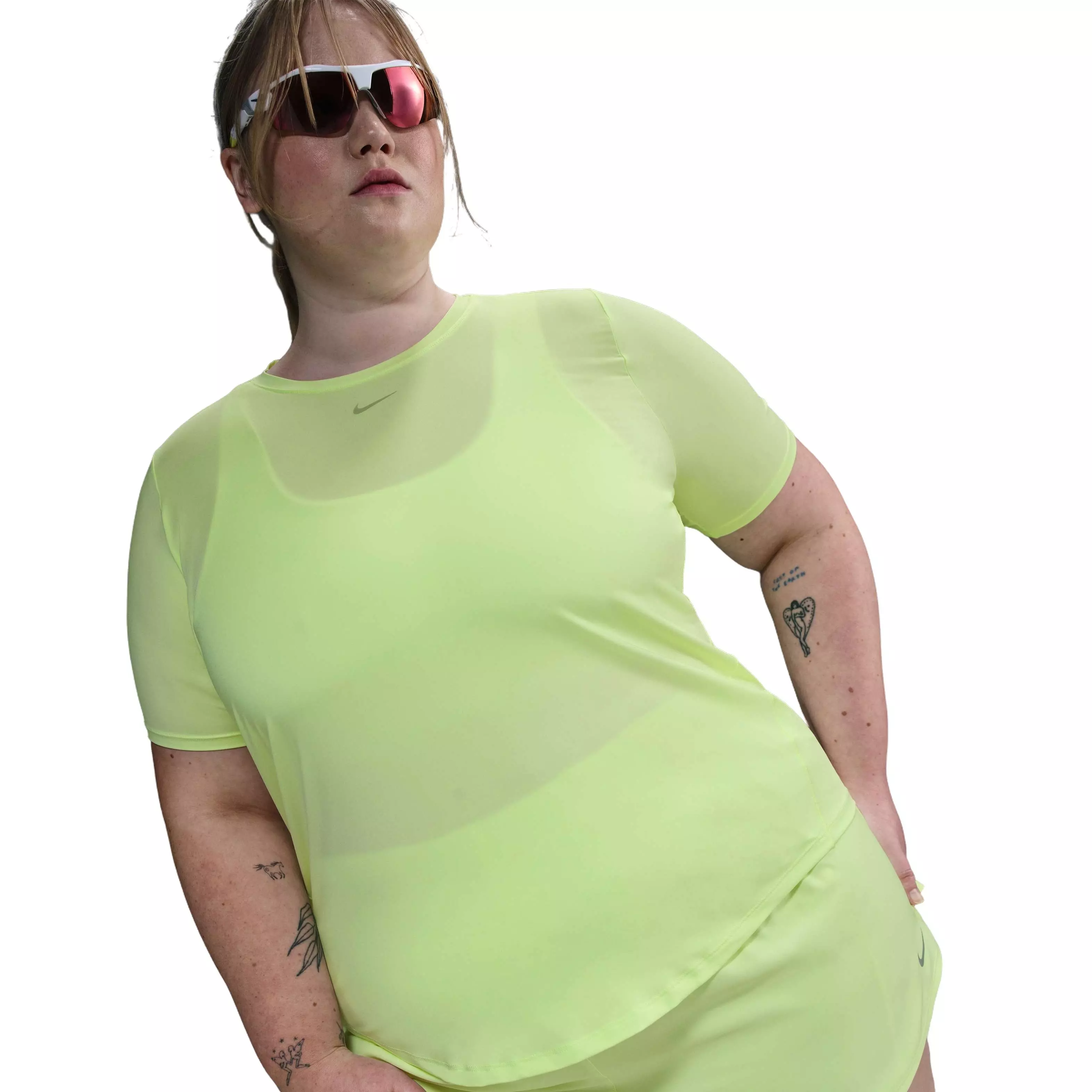 Nike Women's One Dri-FIT Classic Short-Sleeve Top - Yellow - YELLOW