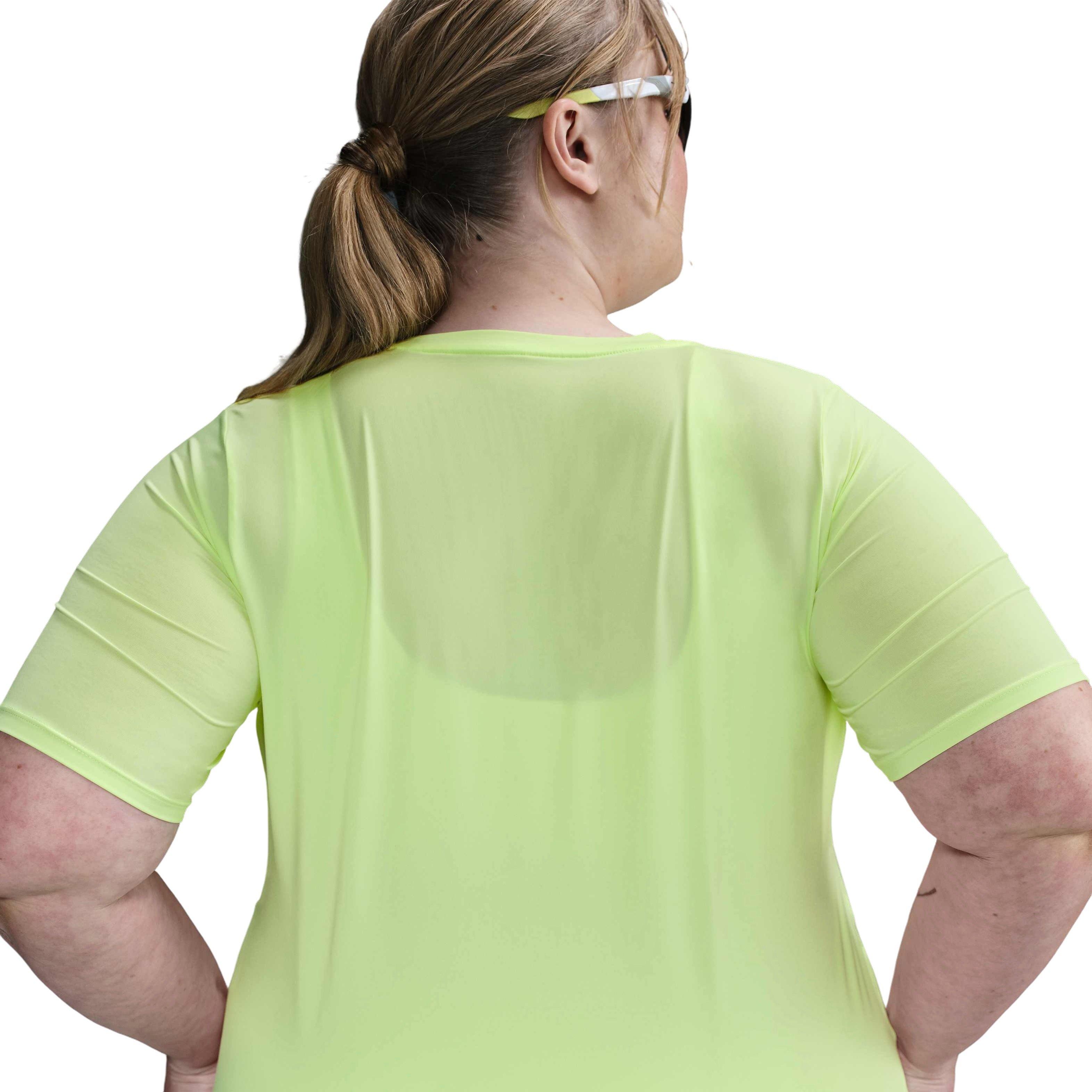 Nike Women's One Dri-FIT Classic Short-Sleeve Top - Yellow - YELLOW Thumbnail View 4