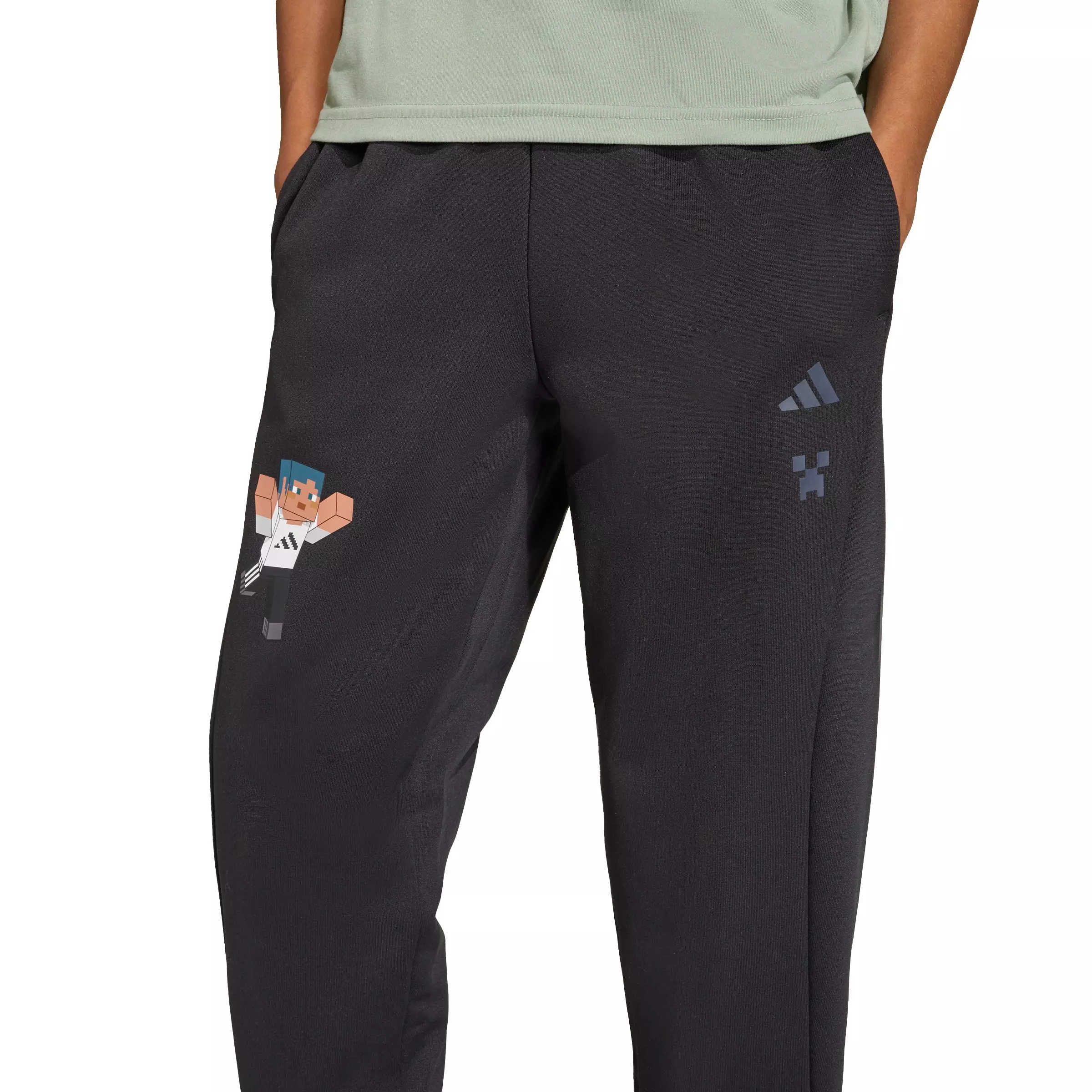 adidas Big Kids' Minecraft Training Pants - Black - BLACK