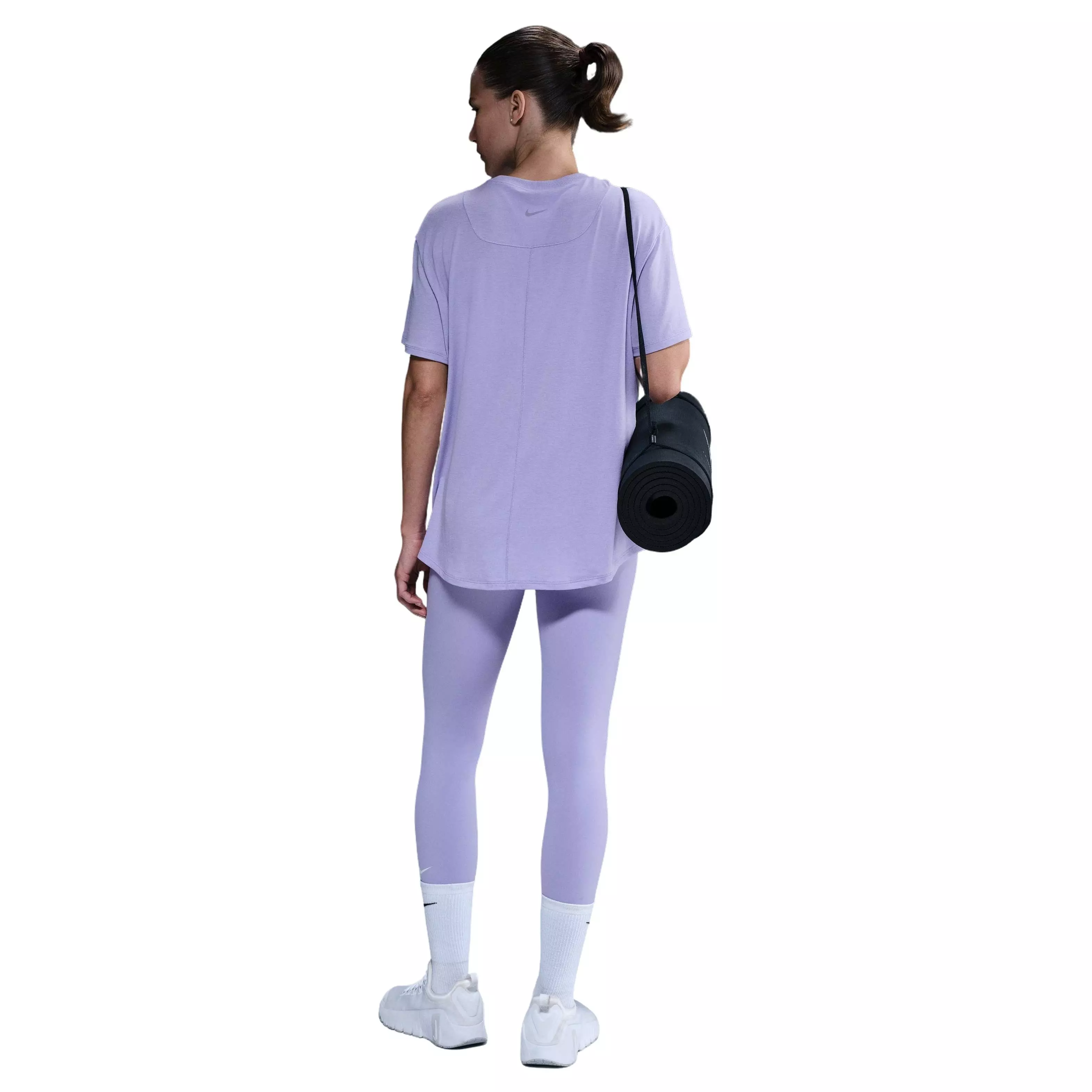 Nike One Women's Relaxed Dri-FIT Short-Sleeve Top -Purple - PURPLE