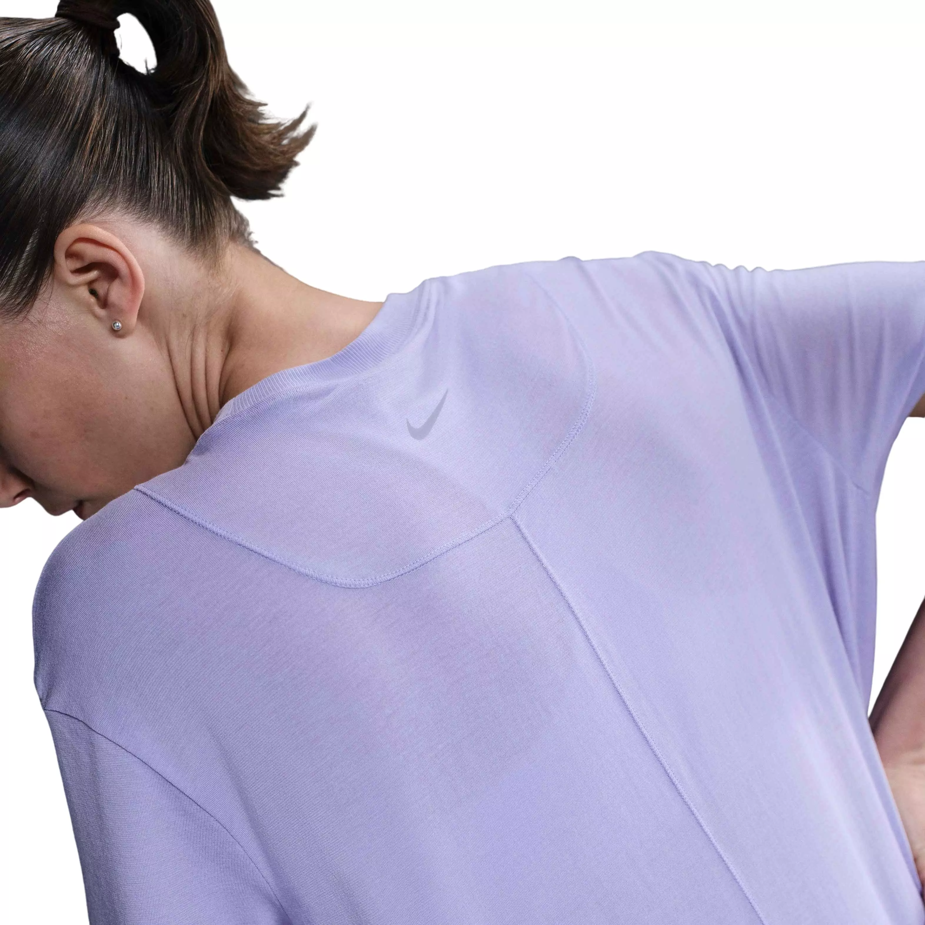 Nike One Women's Relaxed Dri-FIT Short-Sleeve Top -Purple - PURPLE