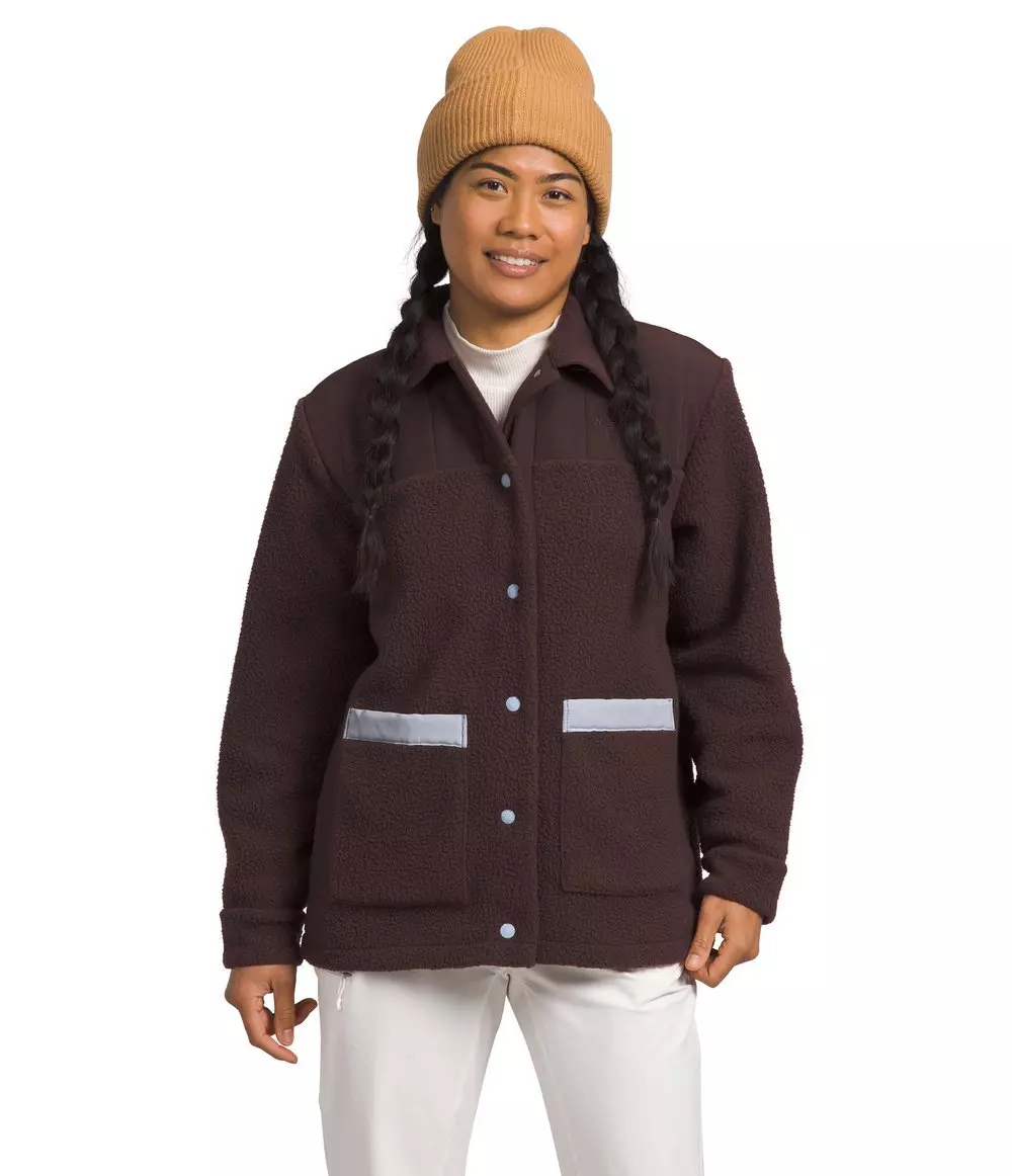The North Face Women’s Cragmont Fleece Shacket -Brown - BROWN