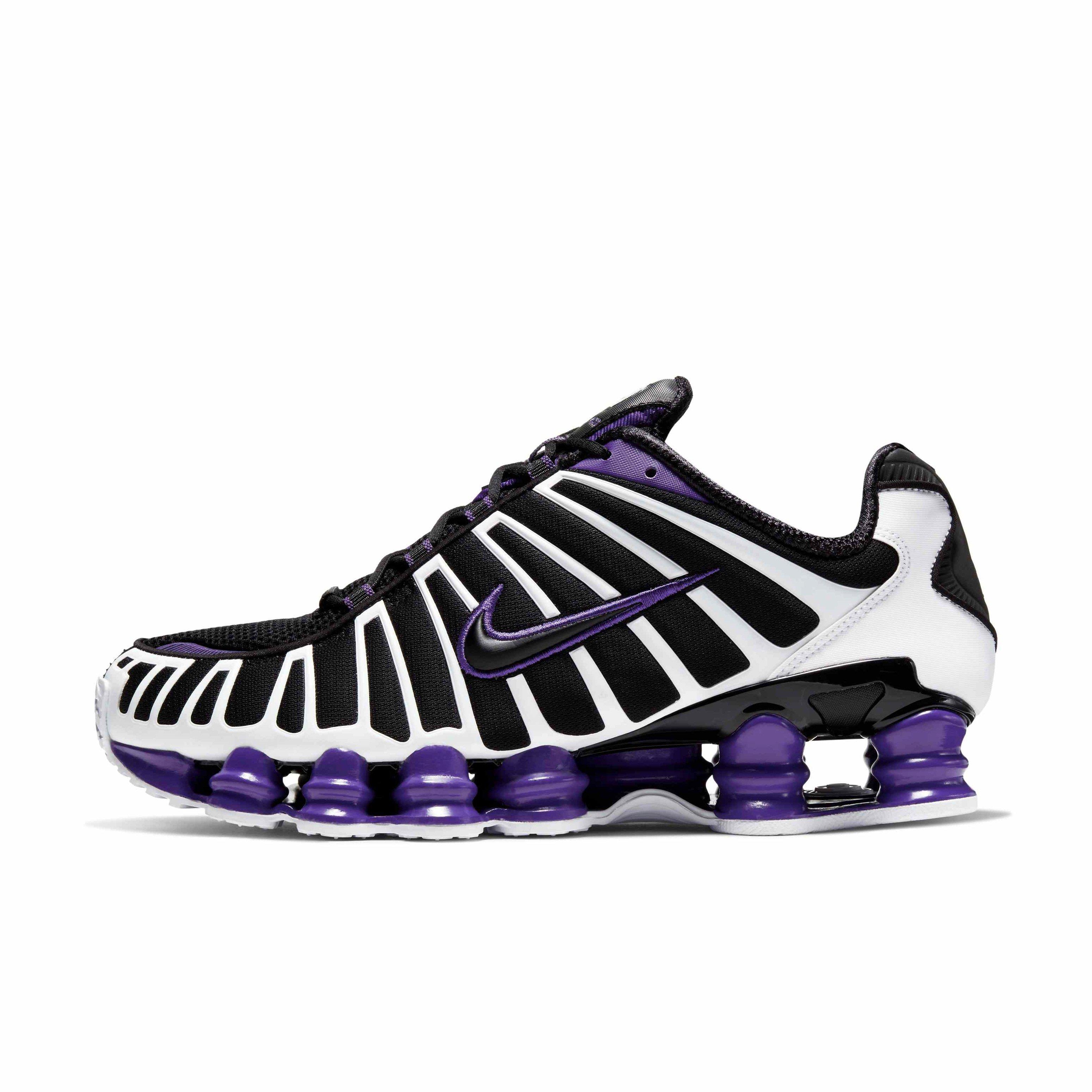 Nike Shox TL "Black/White/Court Purple" Men's Shoe - BLACK/WHITE/PURPLE Thumbnail View 2