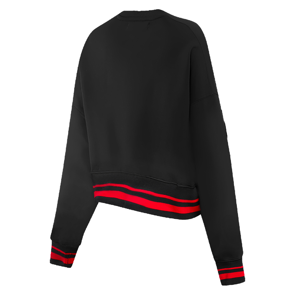 Pro Standard Women's Chicago Bulls Retro Classics Crewneck - Black/Red - BLACK/RED Thumbnail View 4