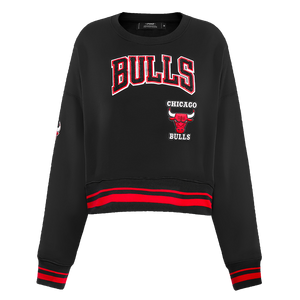 Pro Standard Women's Chicago Bulls Retro Classics Crewneck - Black/Red