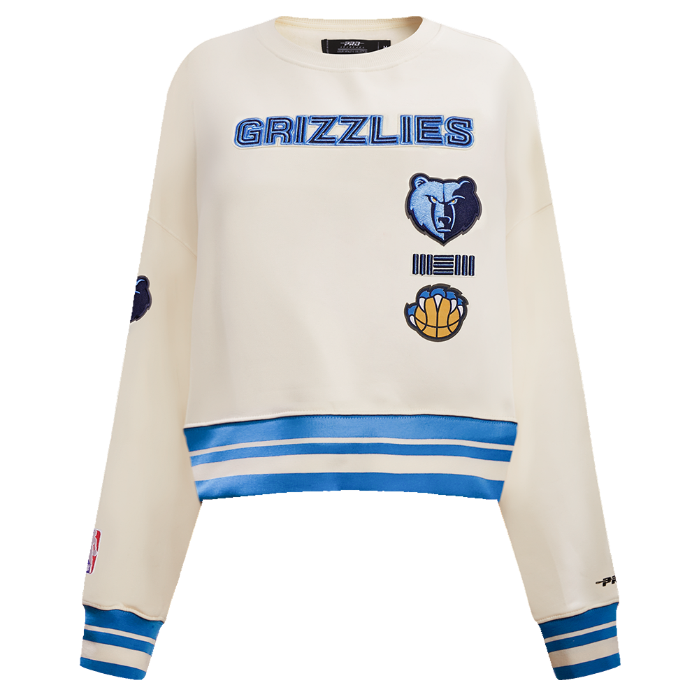 Pro Standard Women's Memphis Grizzlies Retro Classics Crewneck - Eggshell - EGGSHELL Thumbnail View 1