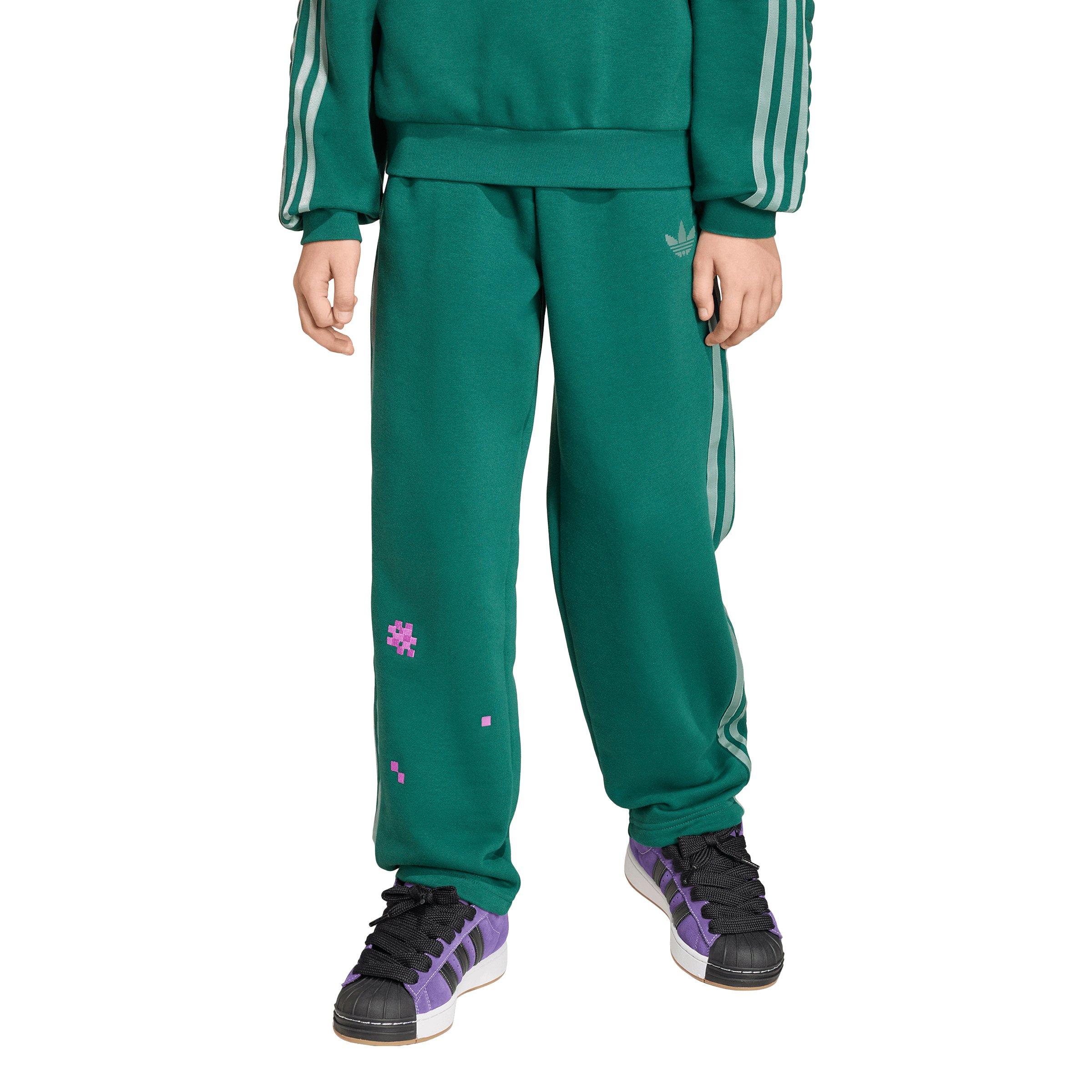 adidas Originals Minecraft Big Kids' Green Loose Joggers
