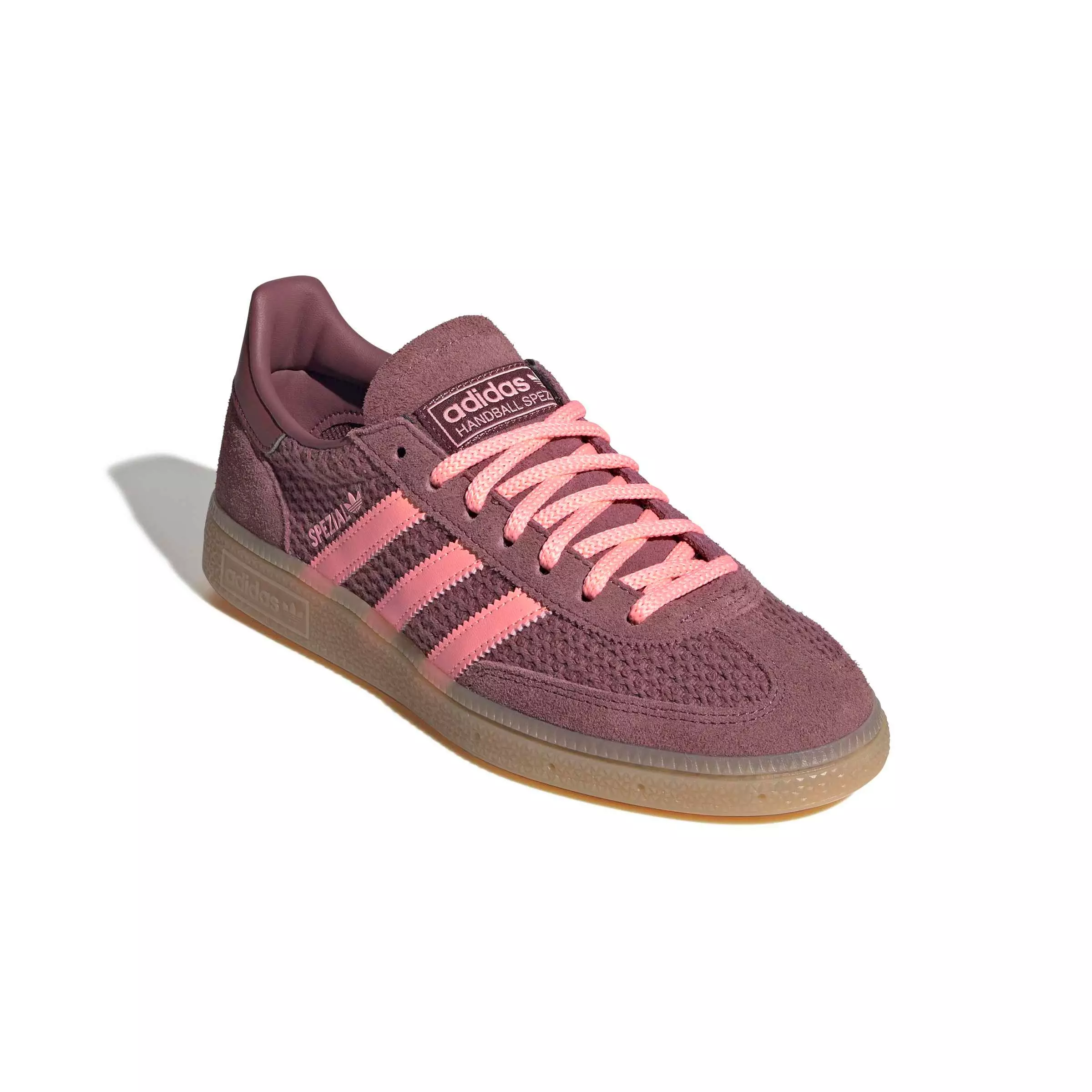 adidas Originals Handball Spezial "Quiet Crimson/Frozen Turbo/Gum 3" Women's Shoe - CRIMSON/TURBO/GUM