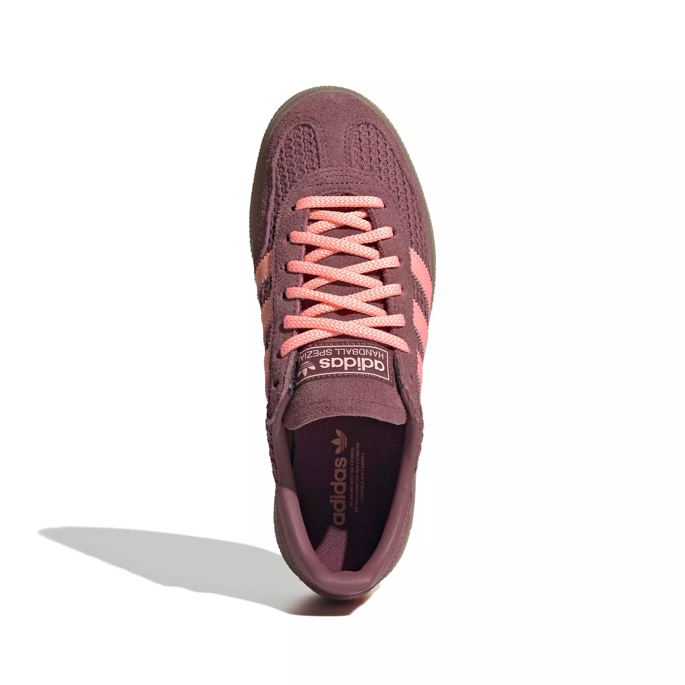 adidas Originals Handball Spezial "Quiet Crimson/Frozen Turbo/Gum 3" Women's Shoe - CRIMSON/TURBO/GUM