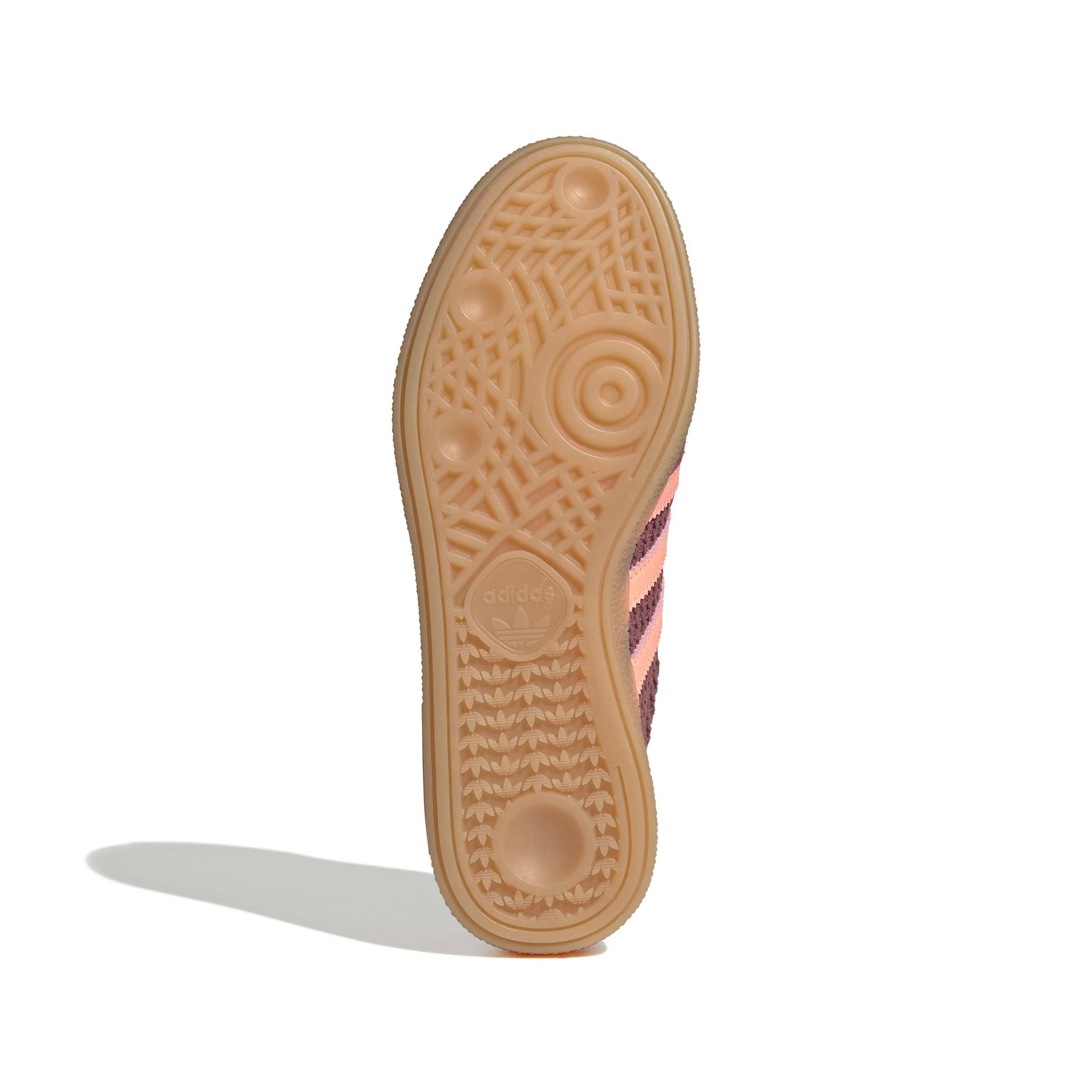adidas Originals Handball Spezial "Quiet Crimson/Frozen Turbo/Gum 3" Women's Shoe - CRIMSON/TURBO/GUM