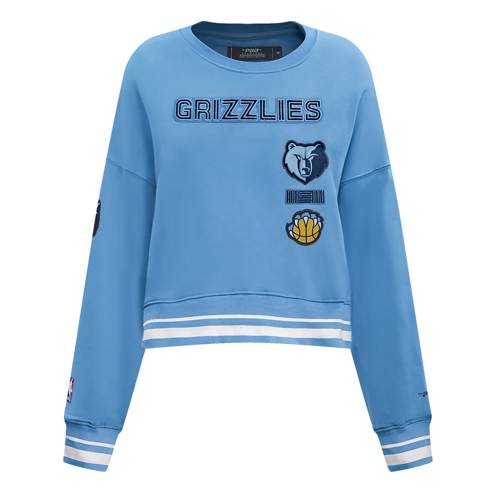Pro Standard Women's Memphis Grizzlies Retro Classics Crewneck - Blue - BLUE Thumbnail View 1