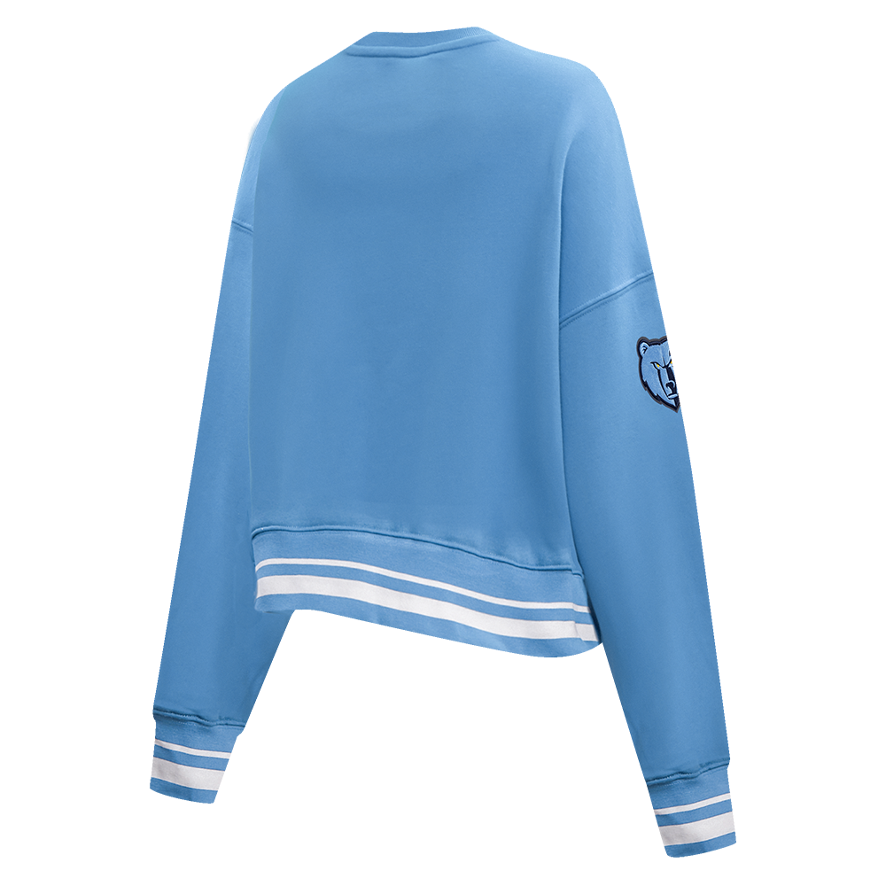 Pro Standard Women's Memphis Grizzlies Retro Classics Crewneck - Blue - BLUE Thumbnail View 4