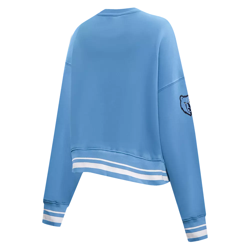 Pro Standard Women's Memphis Grizzlies Retro Classics Crewneck - Blue - BLUE