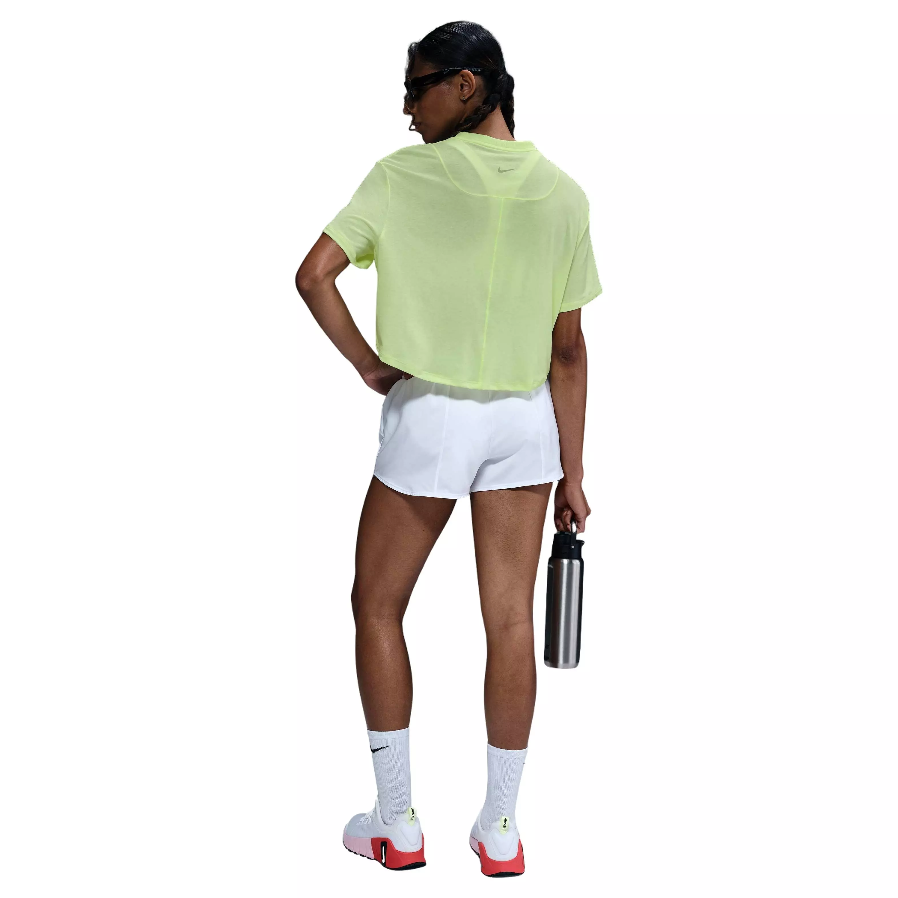 Nike One Women's Relaxed Dri-Fit Short Sleeve HH Top -Yellow - YELLOW