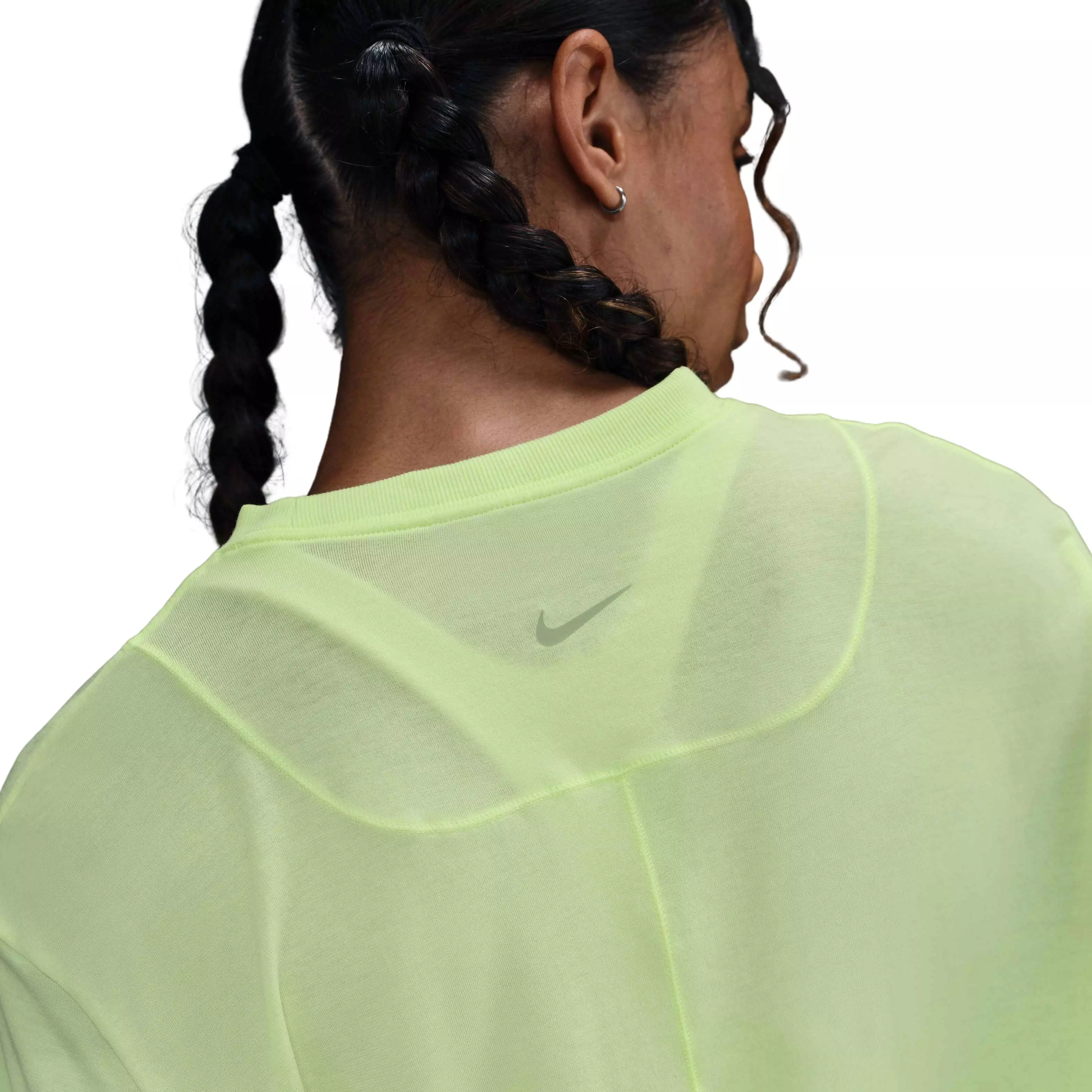 Nike One Women's Relaxed Dri-Fit Short Sleeve HH Top -Yellow - YELLOW