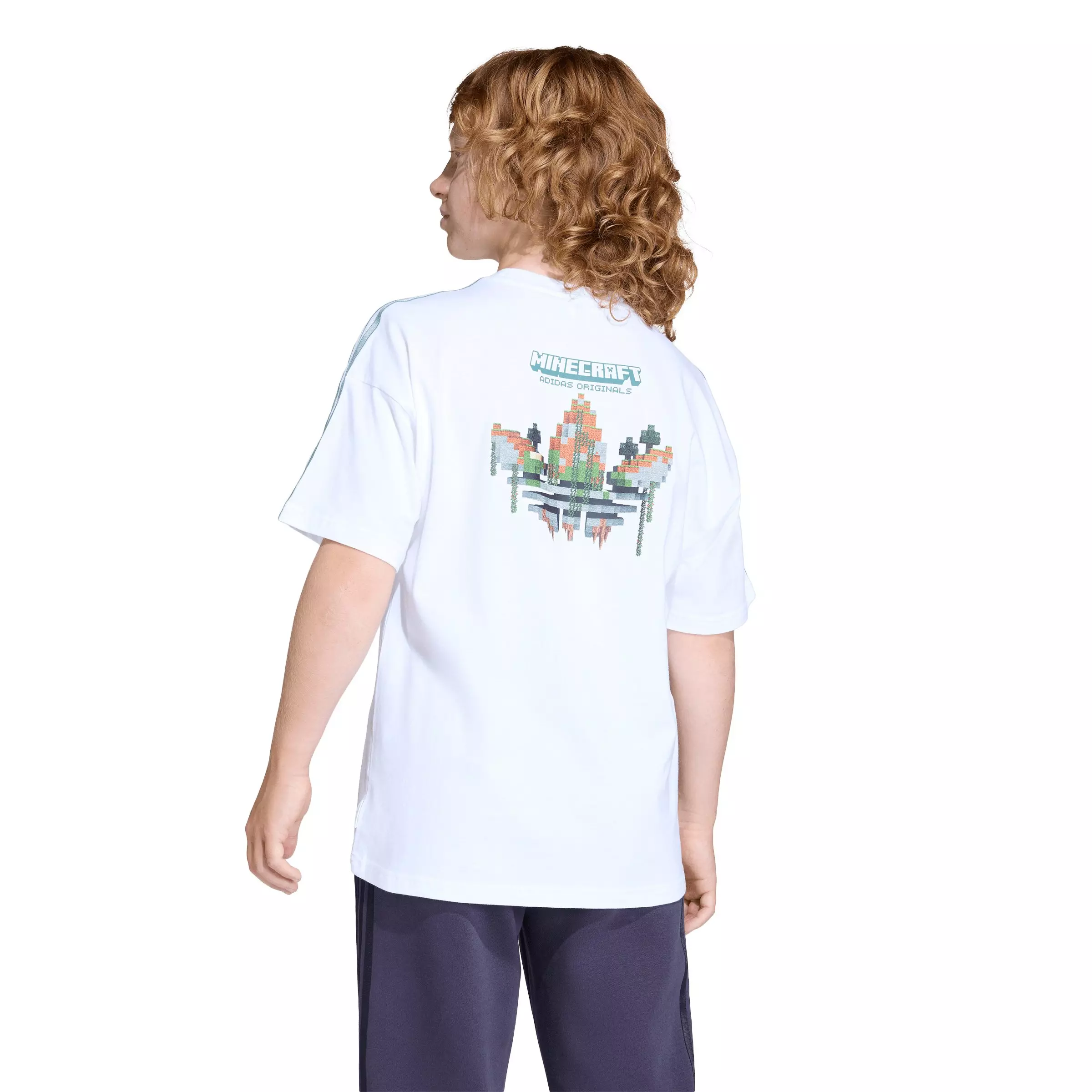 adidas Originals Big Kids' Minecraft Loose Batwing Tee - White - WHITE