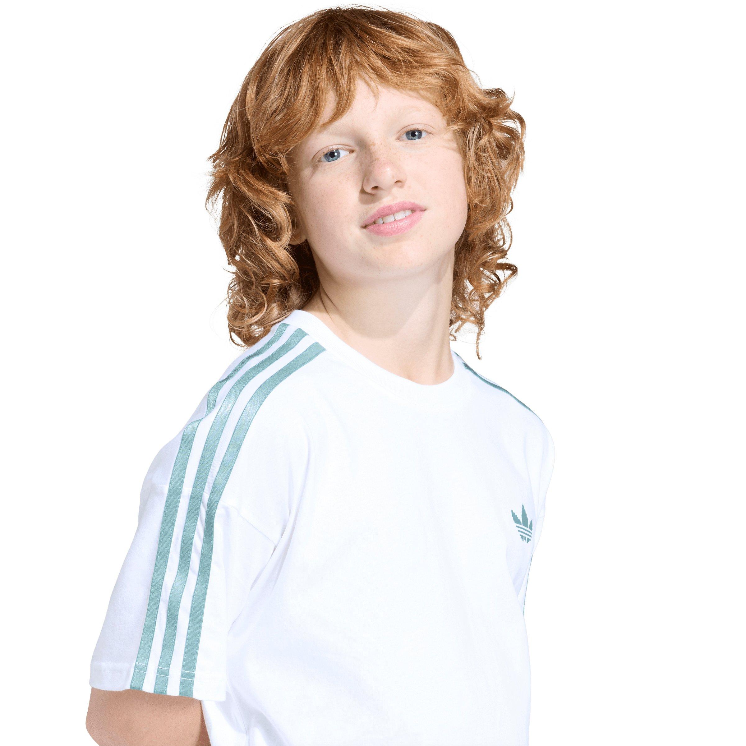 adidas Originals Minecraft Loose Big Kids' White Batwing Tee