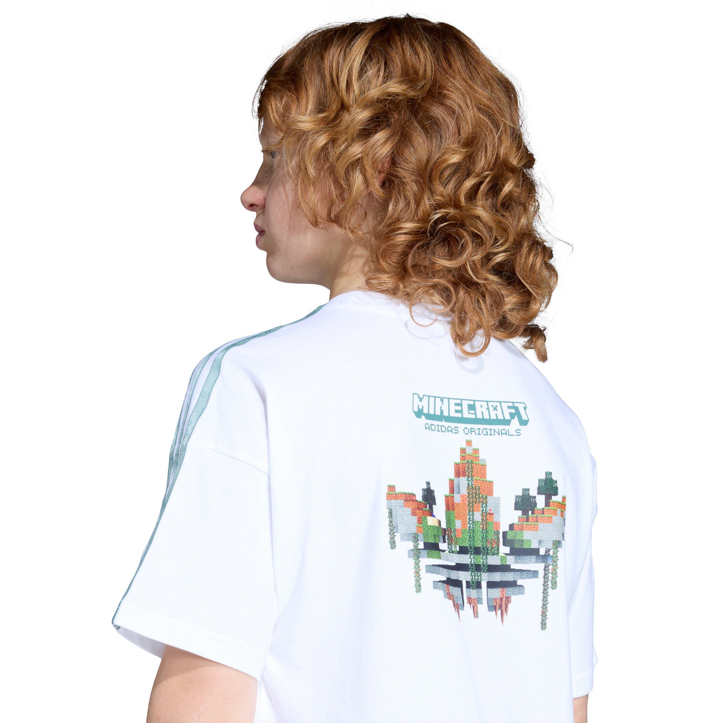 adidas Originals Minecraft Loose Big Kids' White Batwing Tee