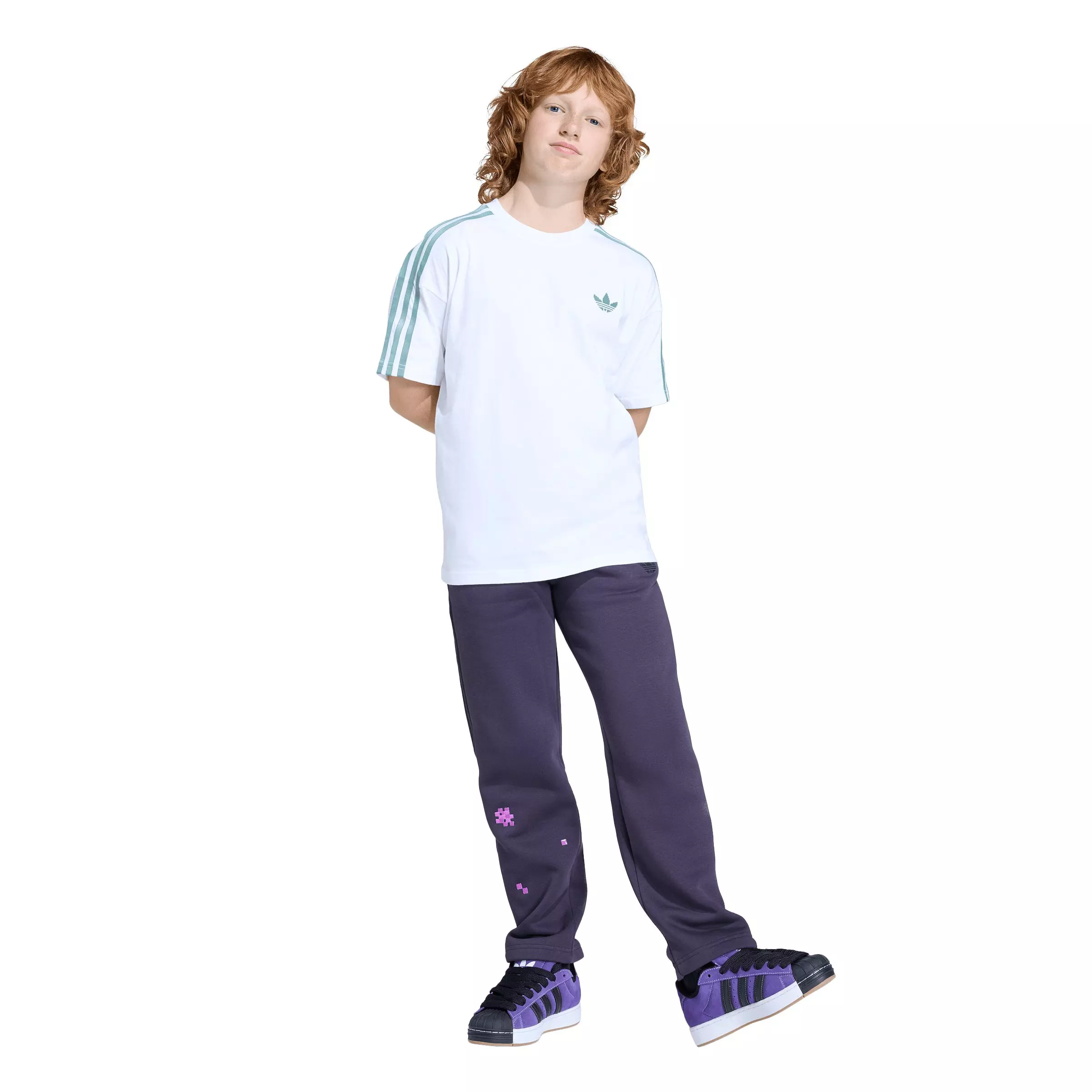 adidas Originals Big Kids' Minecraft Loose Batwing Tee - White - WHITE