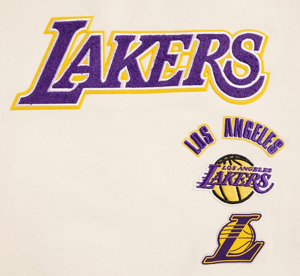 Pro Standard Women's Los Angeles Lakers Retro Classics Crewneck - Eggshell - EGGSHELL Thumbnail View 5