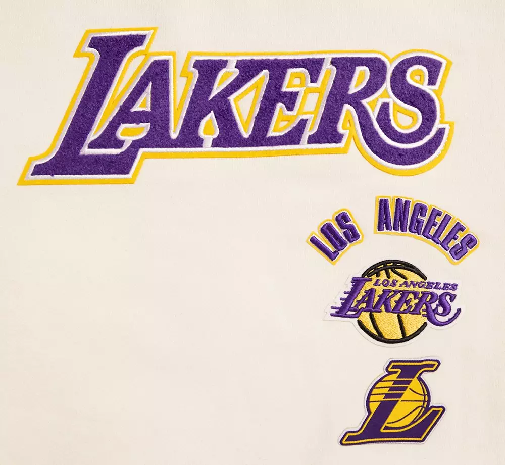 Pro Standard Women's Los Angeles Lakers Retro Classics Crewneck - Eggshell - EGGSHELL