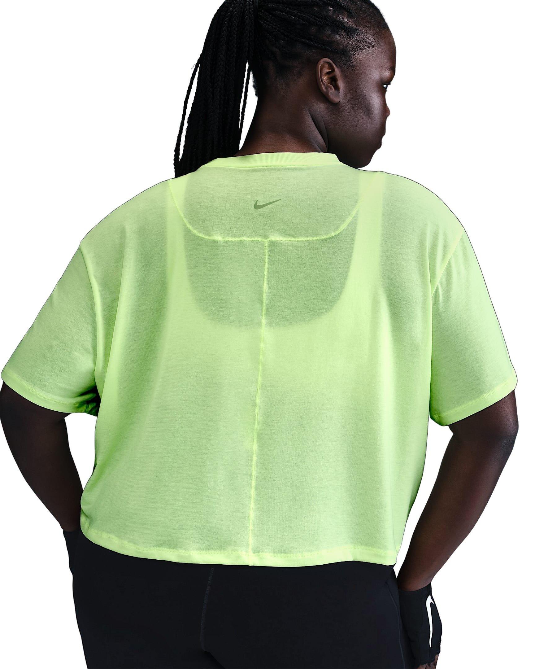 Nike One Women's Dri-FIT Relaxed Short Sleeve HH Top - YELLOW Thumbnail View 2