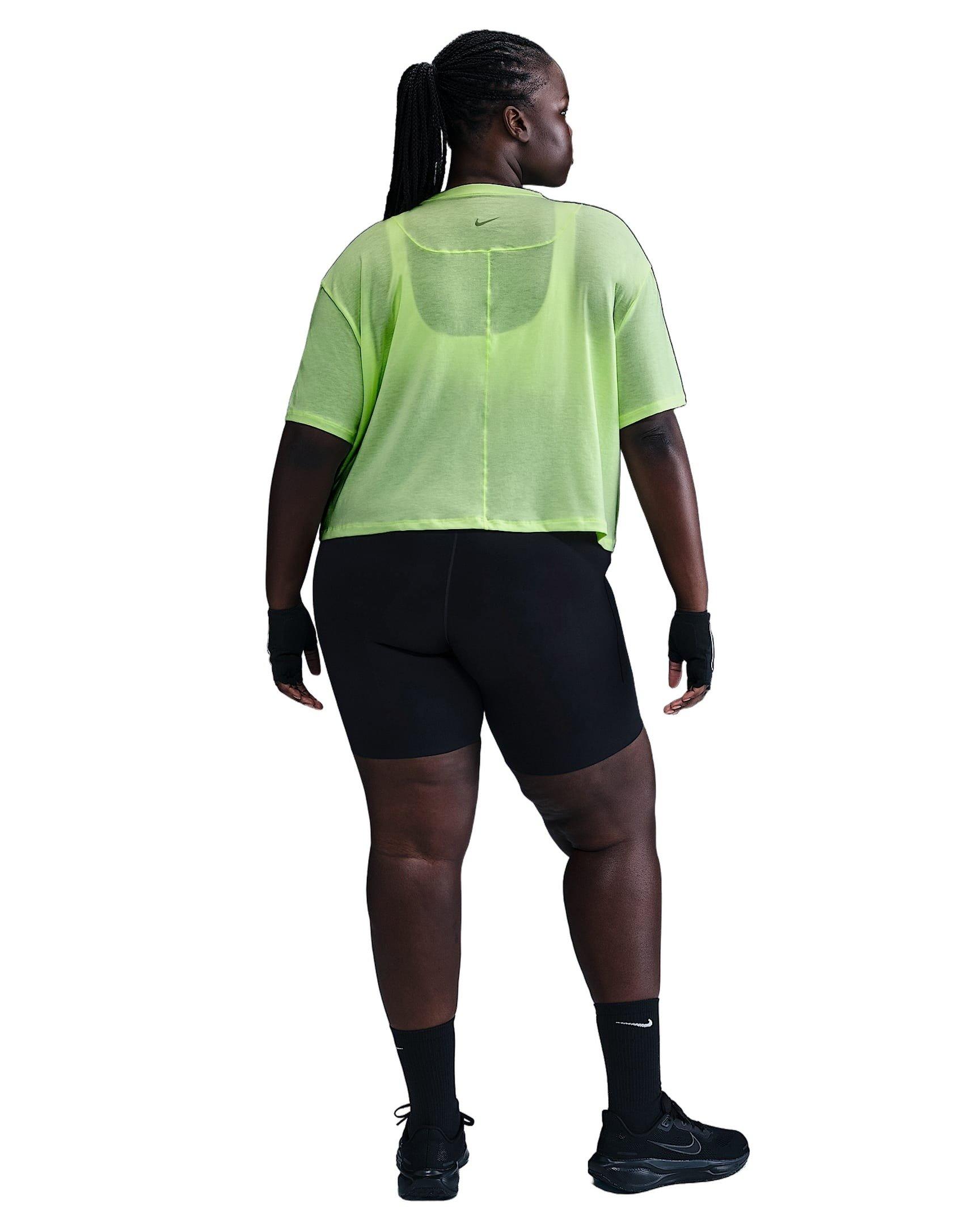 Nike One Women's Dri-FIT Relaxed Short Sleeve HH Top - YELLOW Thumbnail View 5